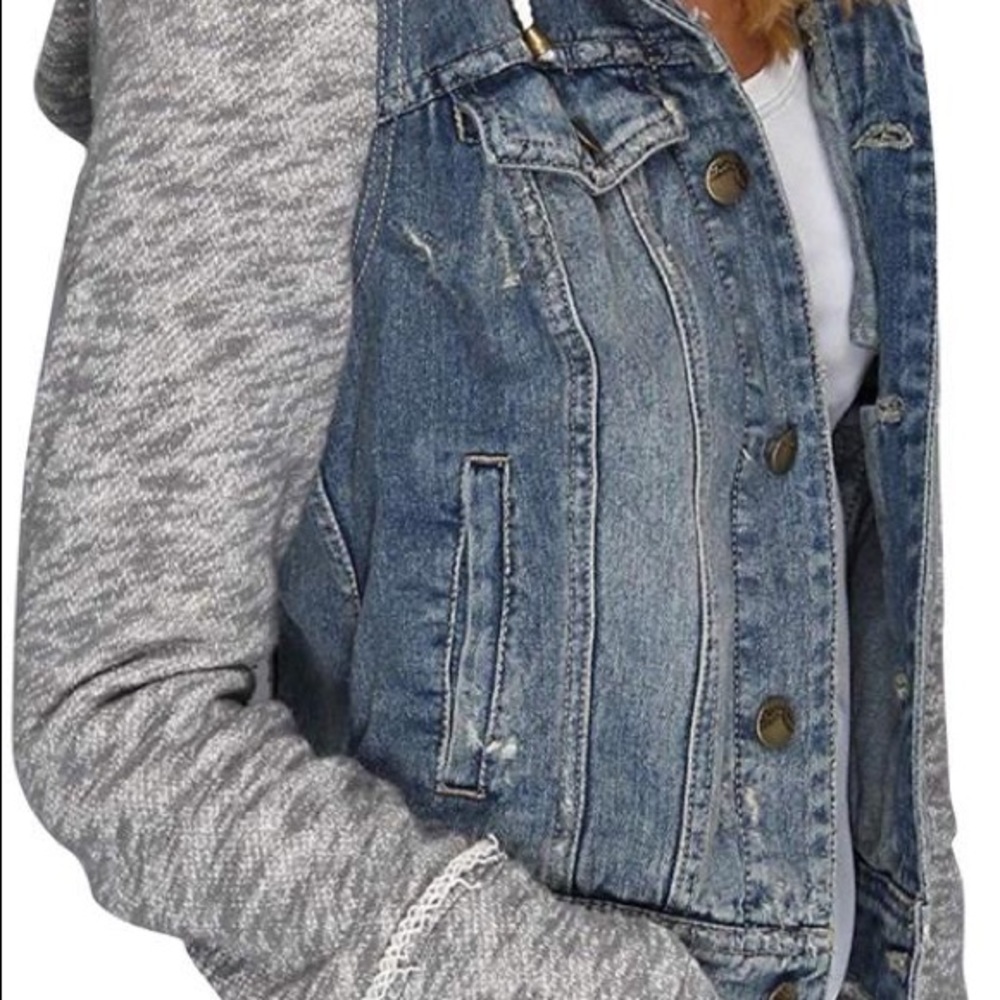 Free People Denim & Knit Jacket